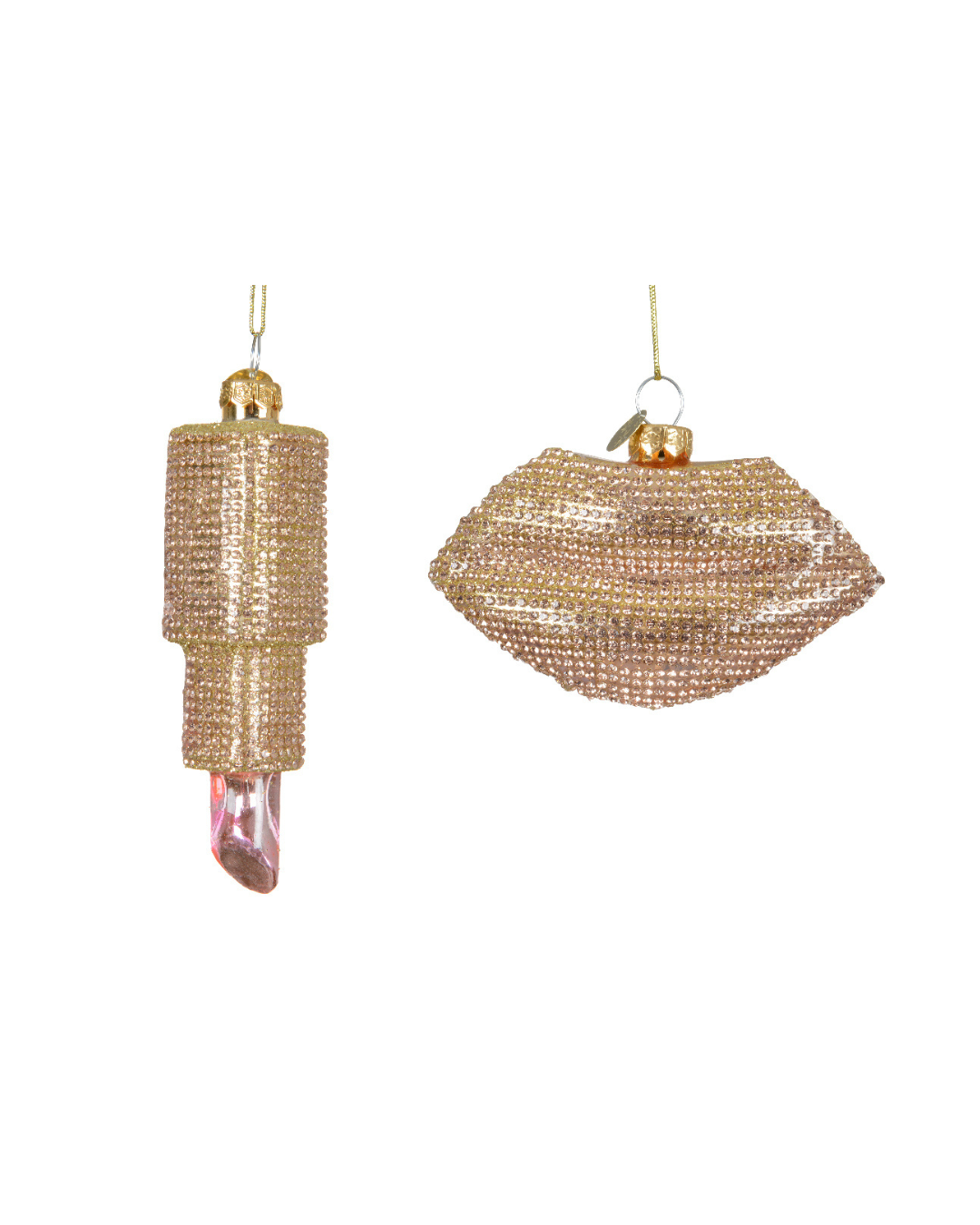 Figure glass w gold diamonds 129708