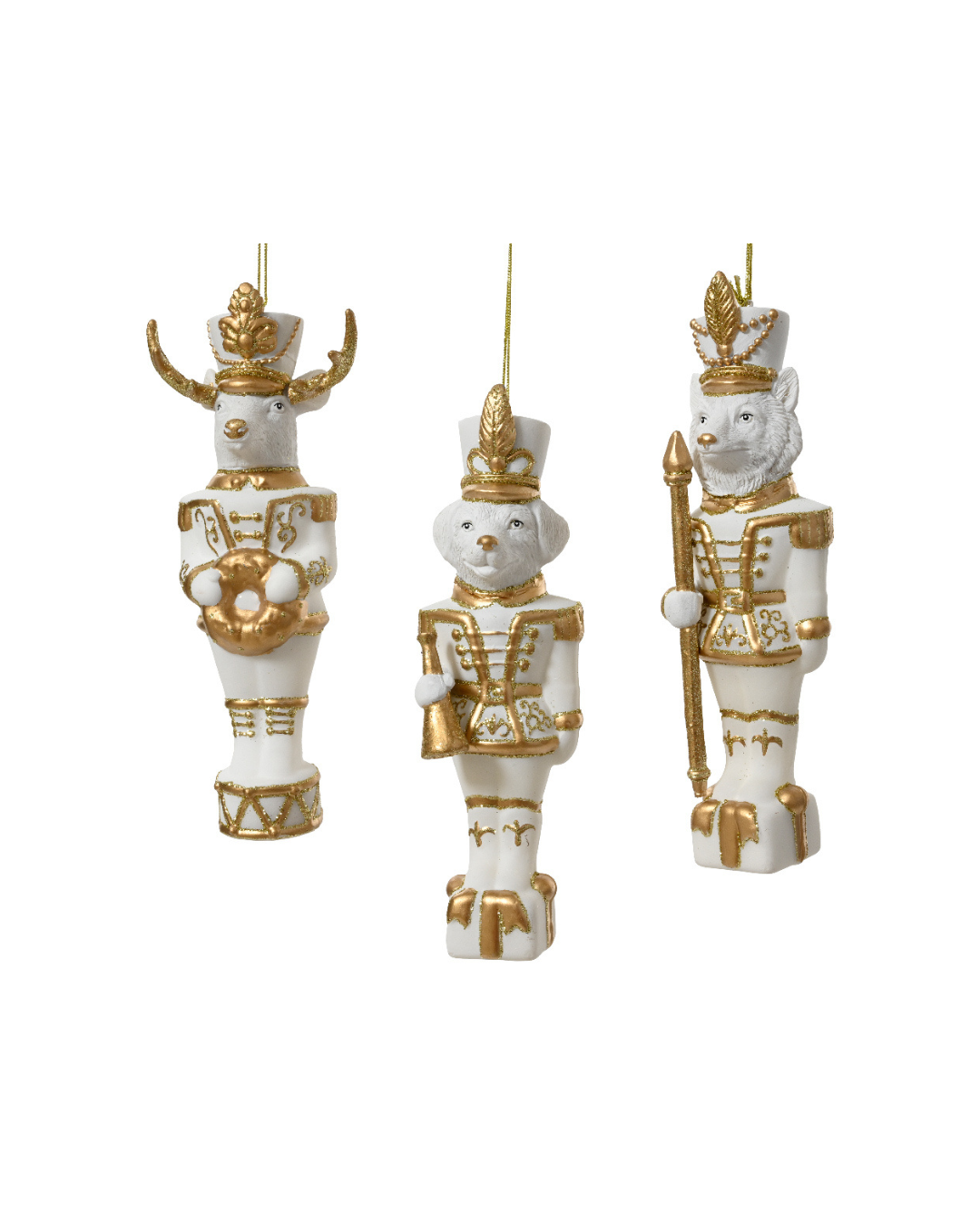 Nutcracker glass w gold finish 129704