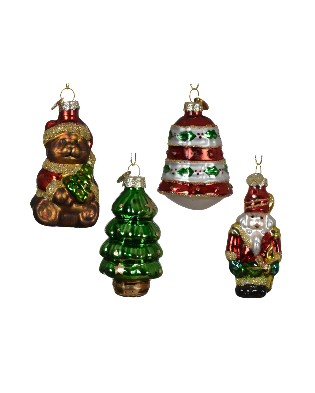 Ornament glass w glitter