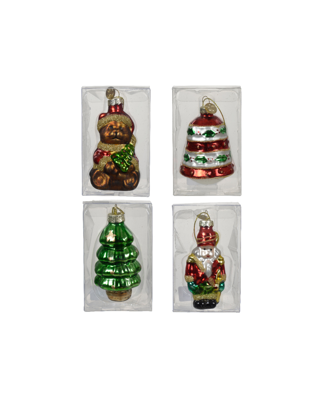 Ornament glass w glitter