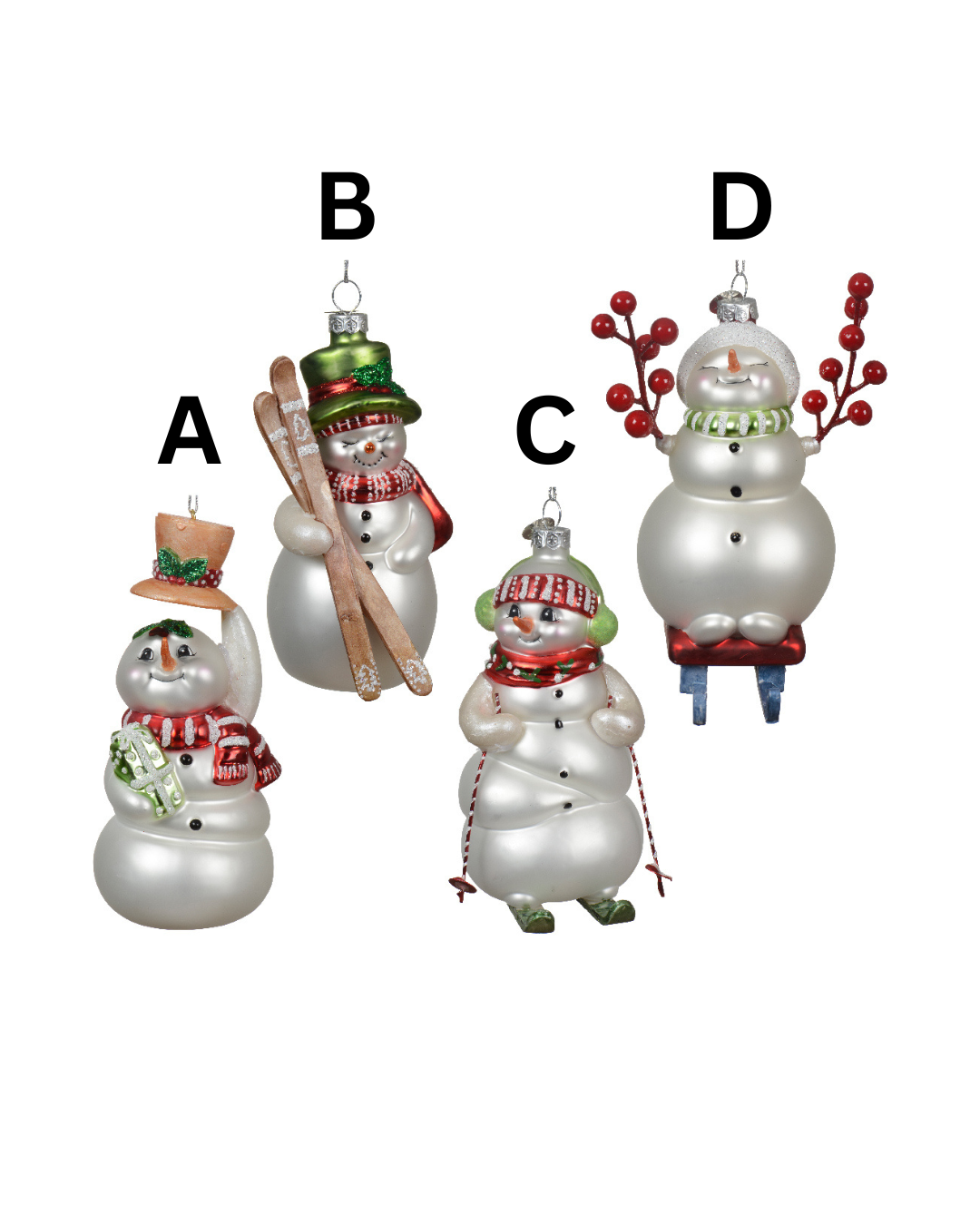 Snowman glass 121472