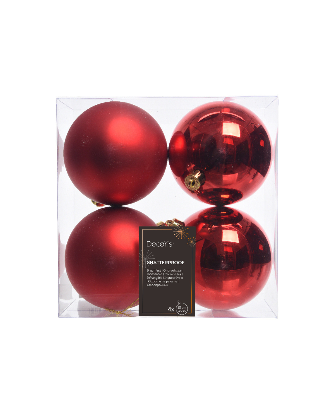 Baubles polystyrene Red 022167