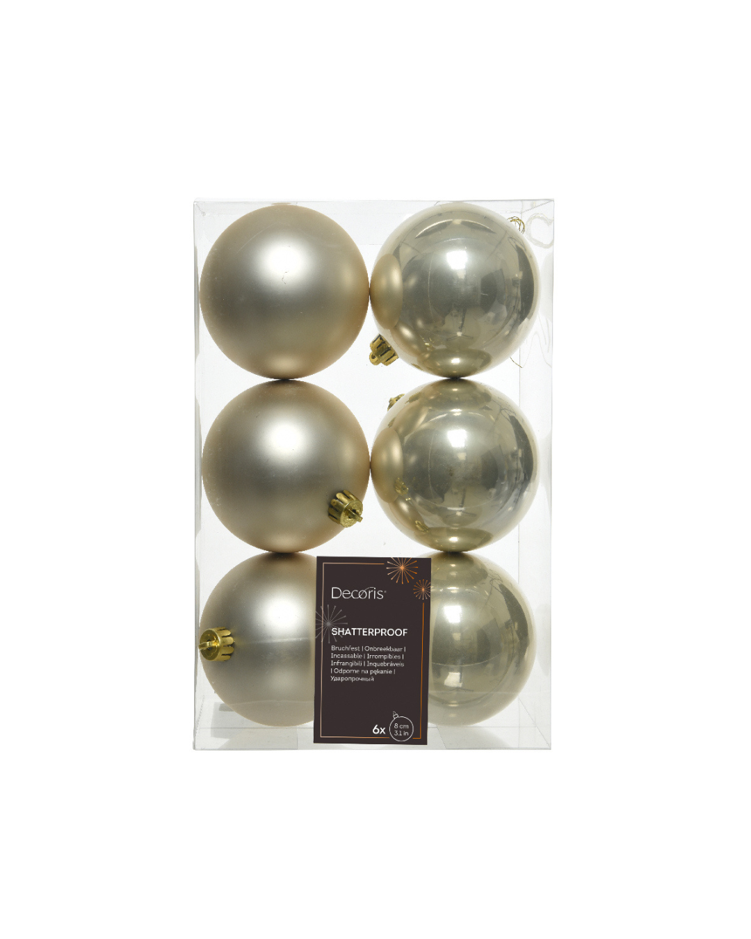 Polystyrene pearl baubles 022065