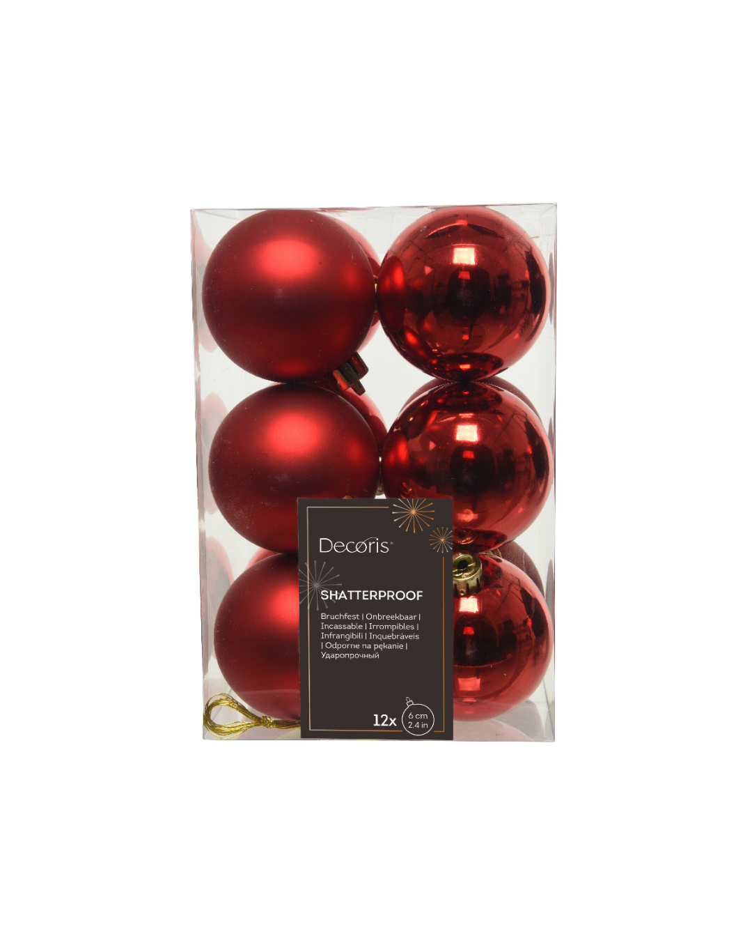 Baubles polystyrene Red 021832