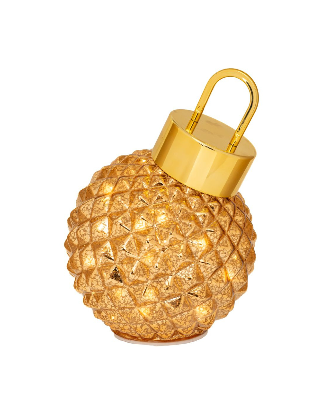 Gold Glass Bauble With LED Light 90913