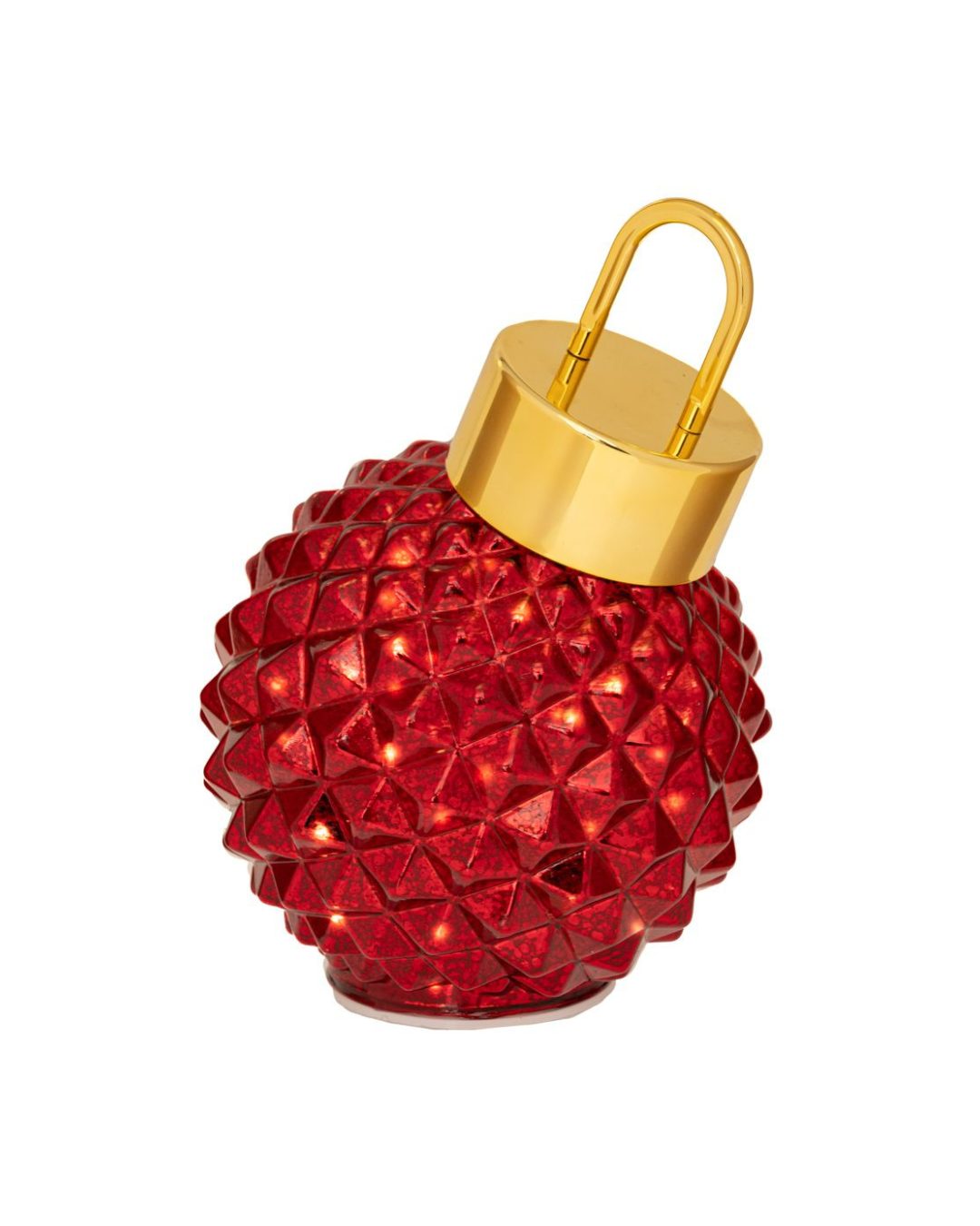 Red Glass Bauble With LED Light 90914