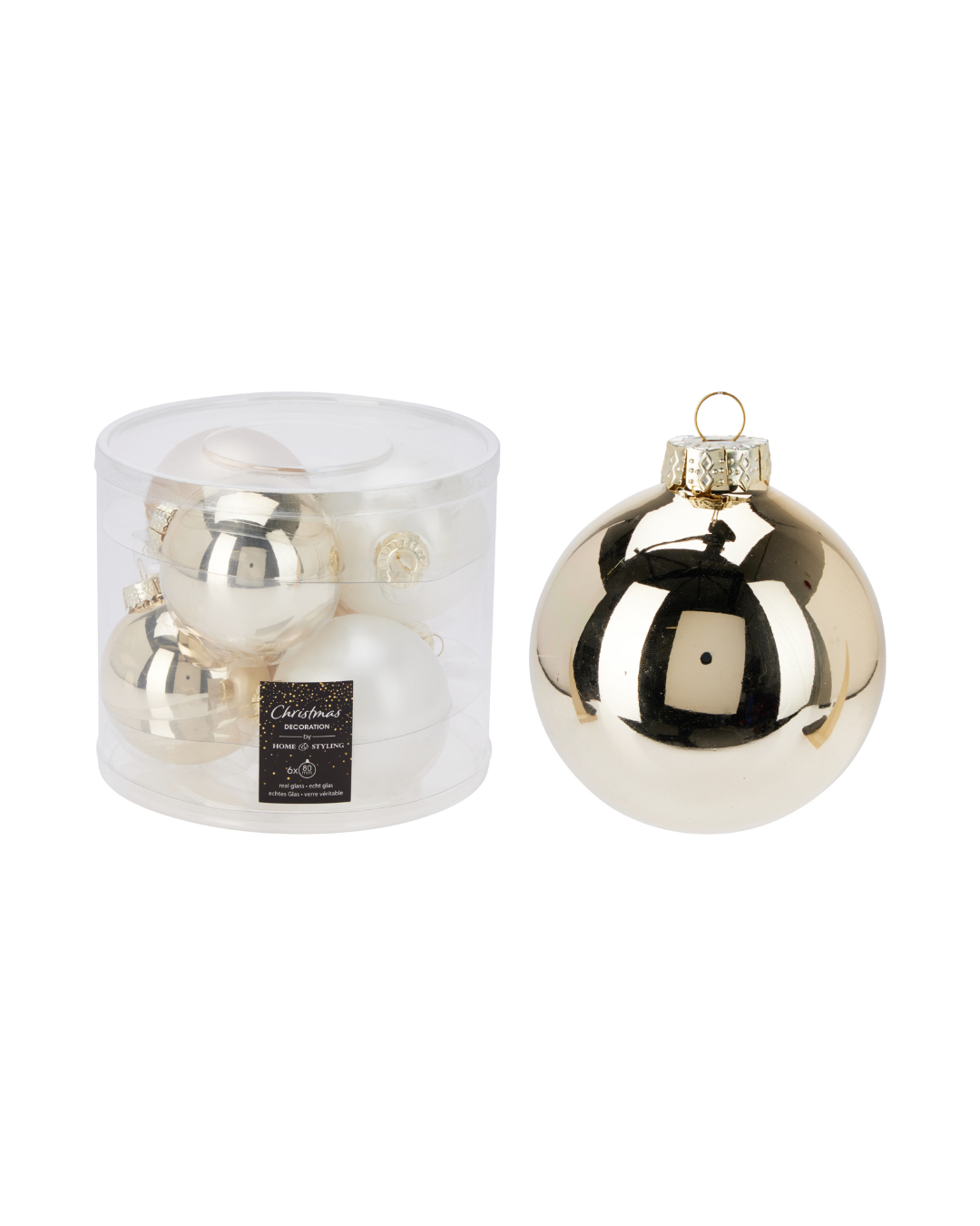 Bauble Glass Beige ARB104660