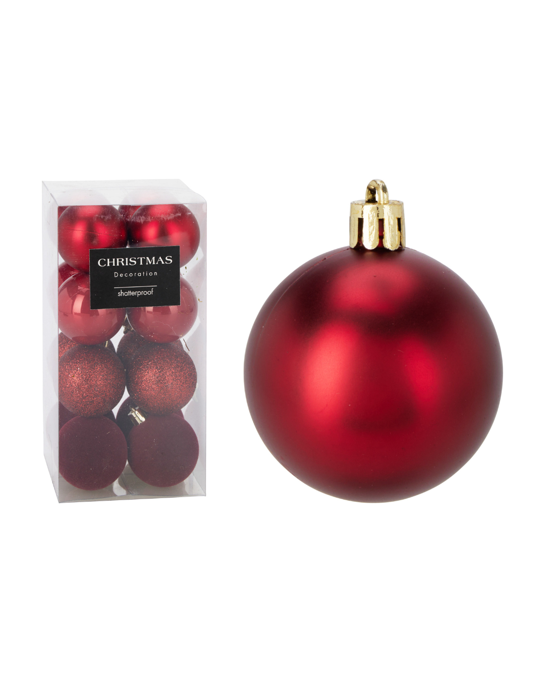 Baubles polystyrene Dark Red CAN310050