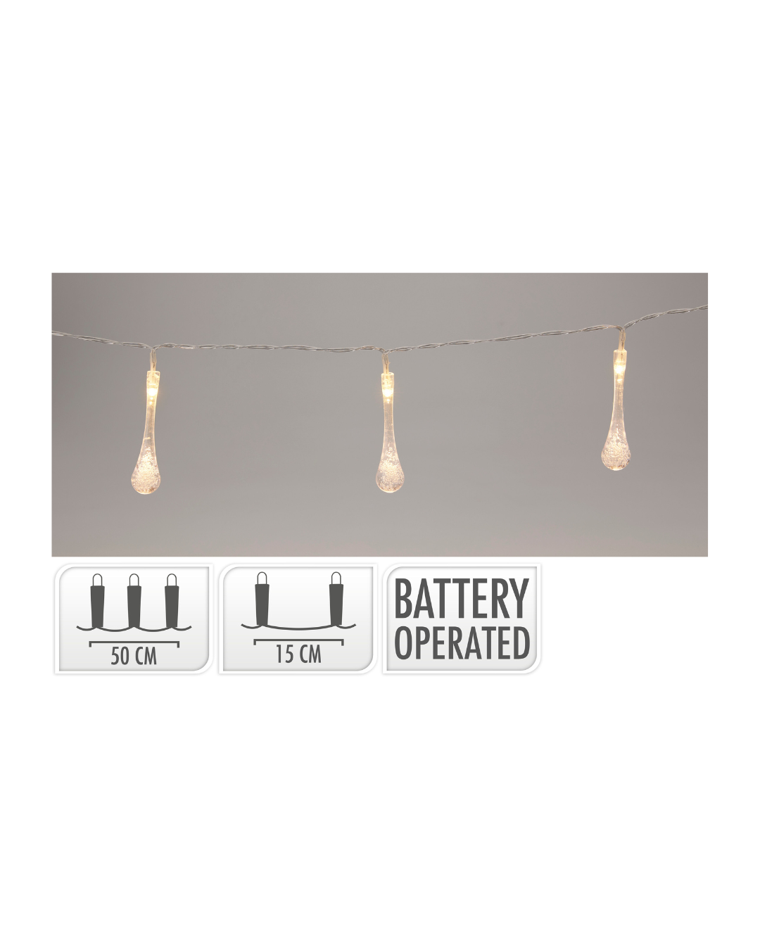 Water Drops LED String Lights