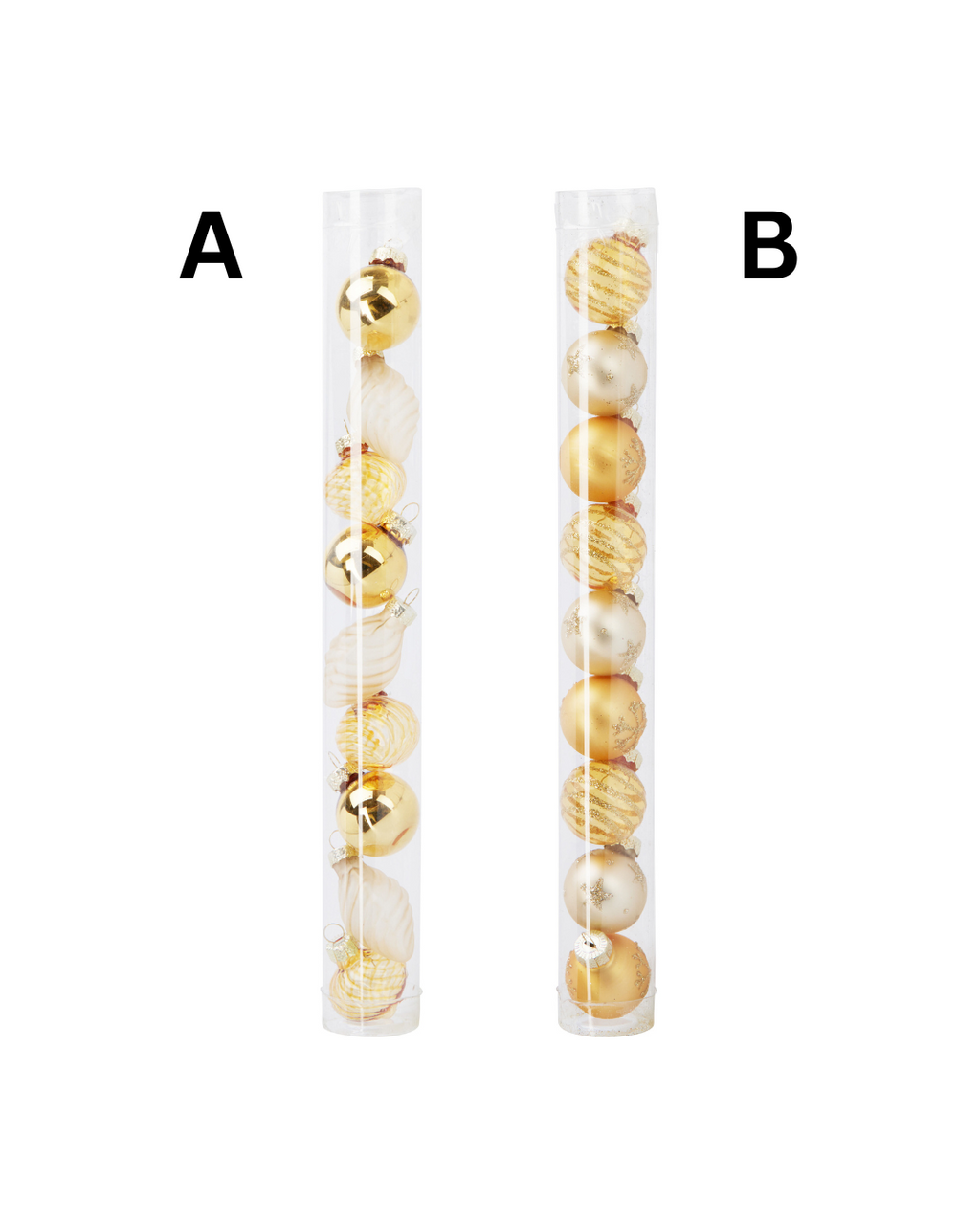 Polystyrene baubles Gold ABT634800