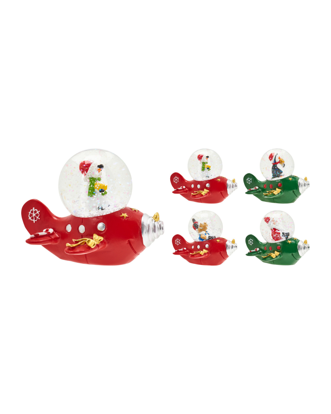 Waterball Christmas Figure Airplane AJC000660