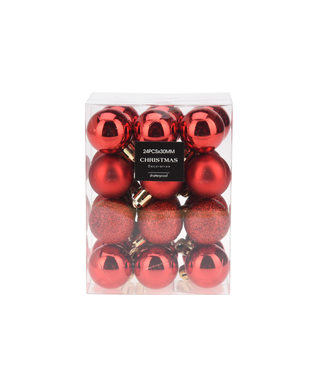 Baubles polystyrene Red