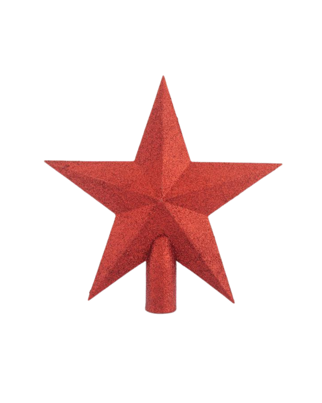 Top Tree Red Star With Glitter
