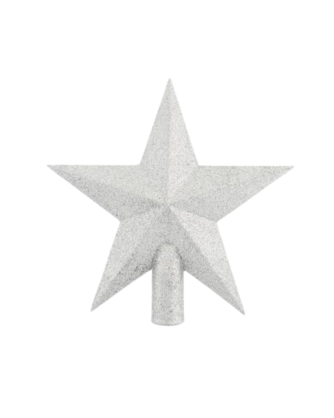 Top Tree Silver Star With Glitter