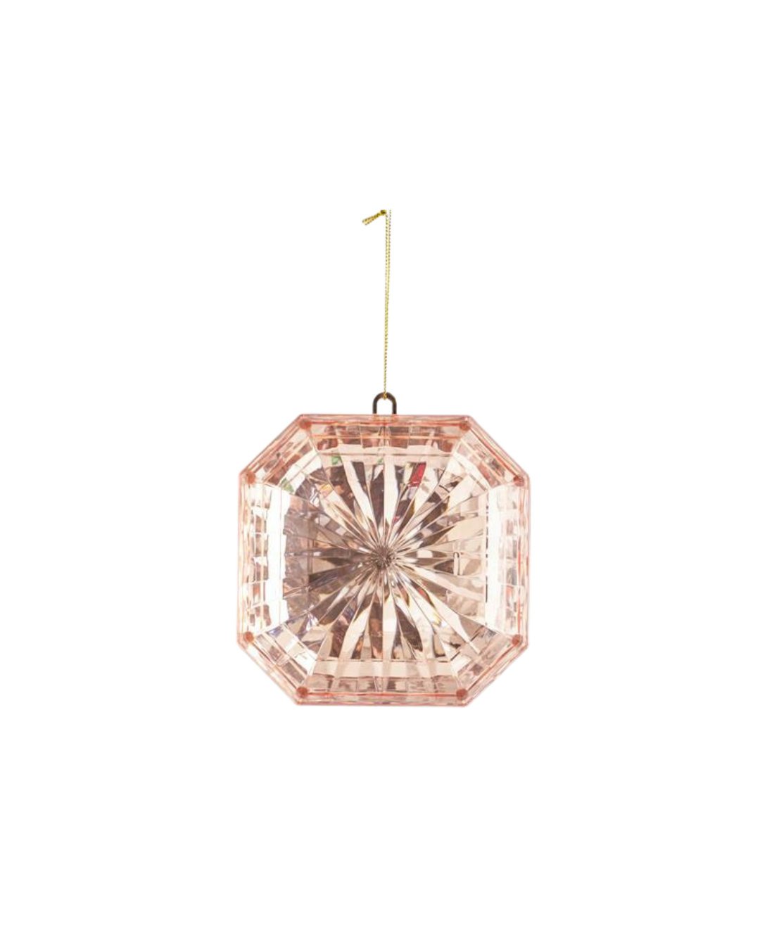 Rose Gold Diamond Square Hanging Ornament