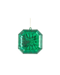 Emerald Green Diamond Square Hanging Ornament
