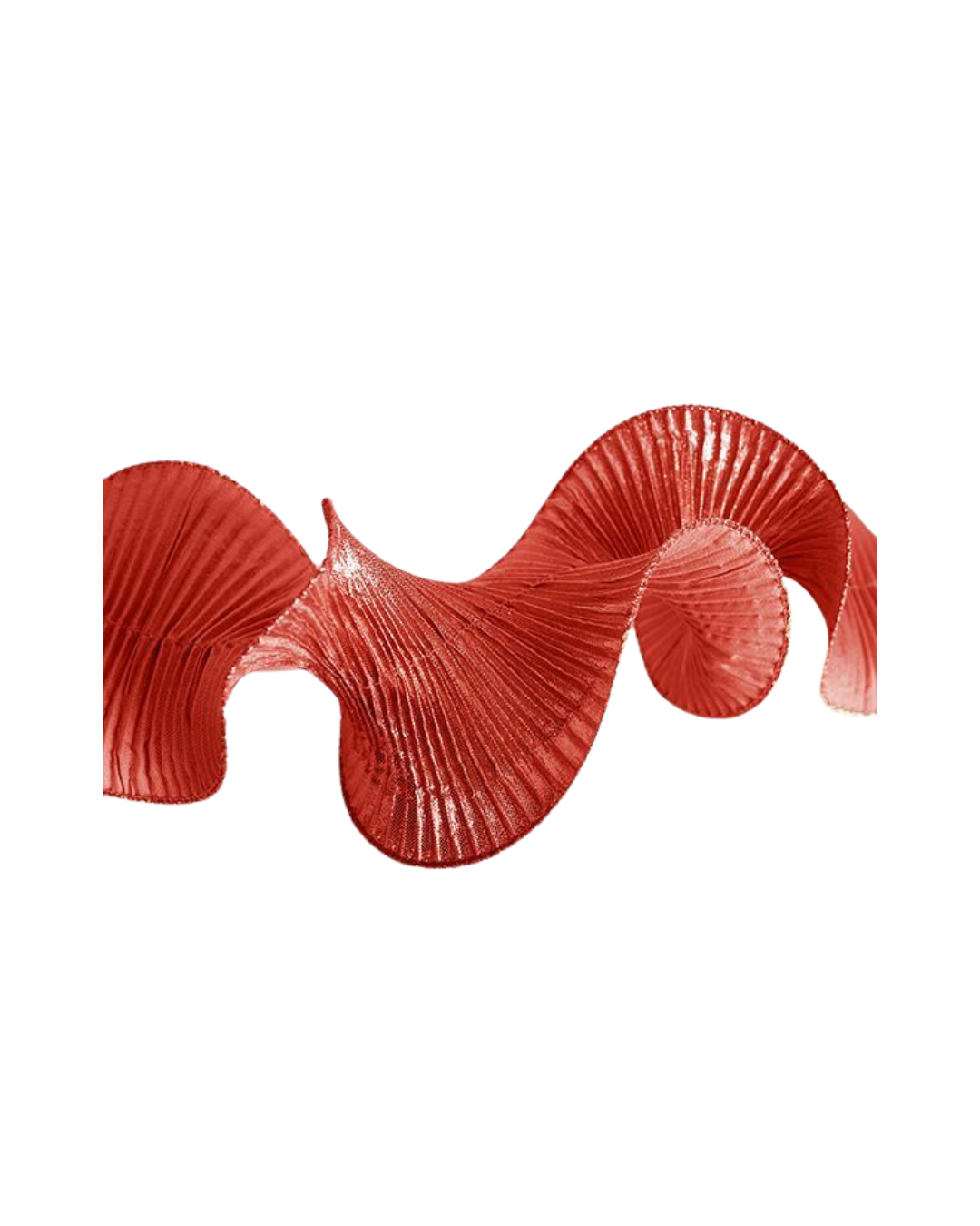 Ribbon Spiral Metallic Red