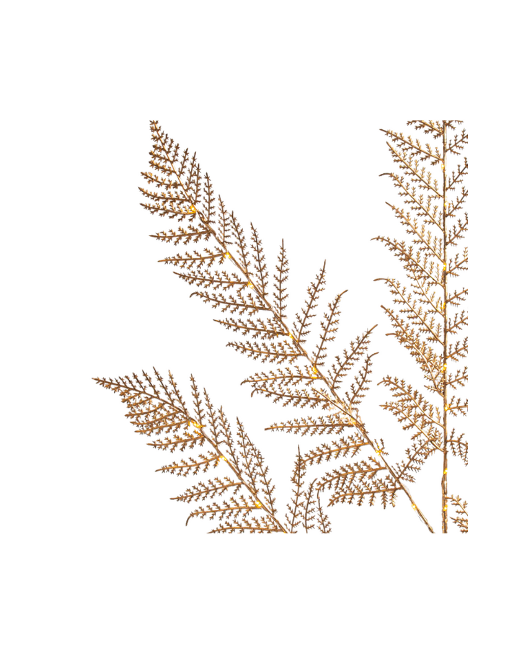 LED Gold Lighted Fern