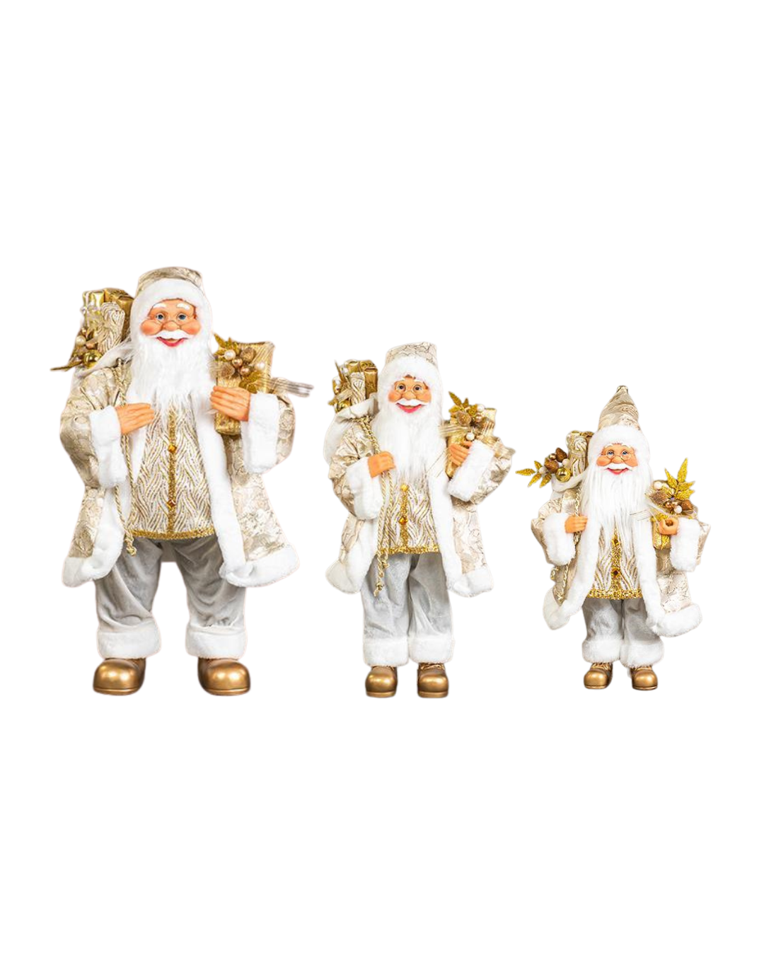 White Santa with Gold Accents