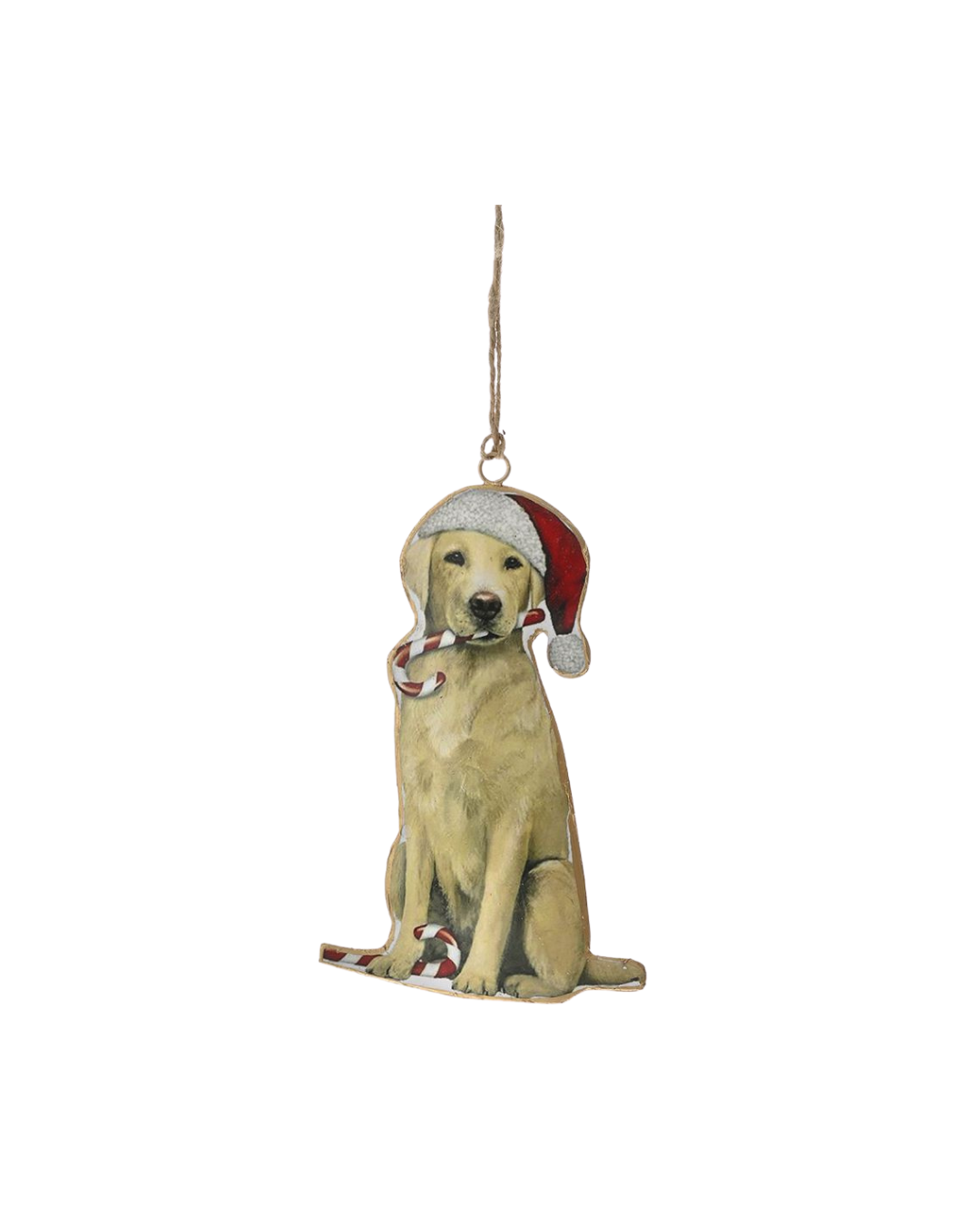 Dog Metal Christmas Ornament