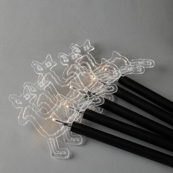 5 LED 3mm, 5 Reindeers With Ground Stick